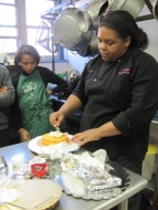 Chef Lynnette Jackson leads a cake workshop
